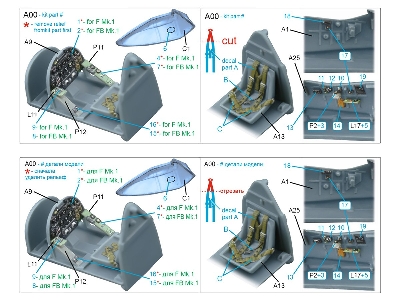 Westland Whirlwind - 3d-printed & Coloured Interior (For Special Hobby Kits) - image 11