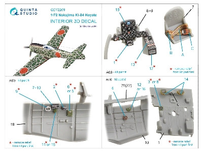 Nakajima Ki-84 - 3d-printed & Coloured Interior (For Arma Hobby Kits) - image 10