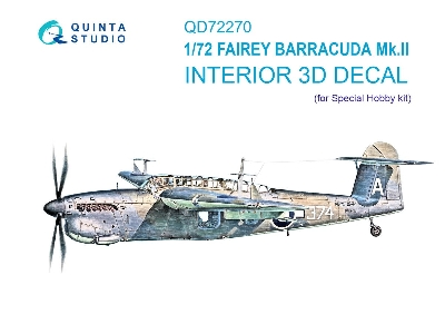 Fairey Barracuda Mk.Ii - 3d-printed & Coloured Interior (For Special Hobby Kits) - image 1