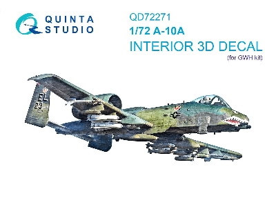 Fairchild A-10 A Thunderbolt Ii - 3d-printed & Coloured Interior (For Gwh Kits) - image 1