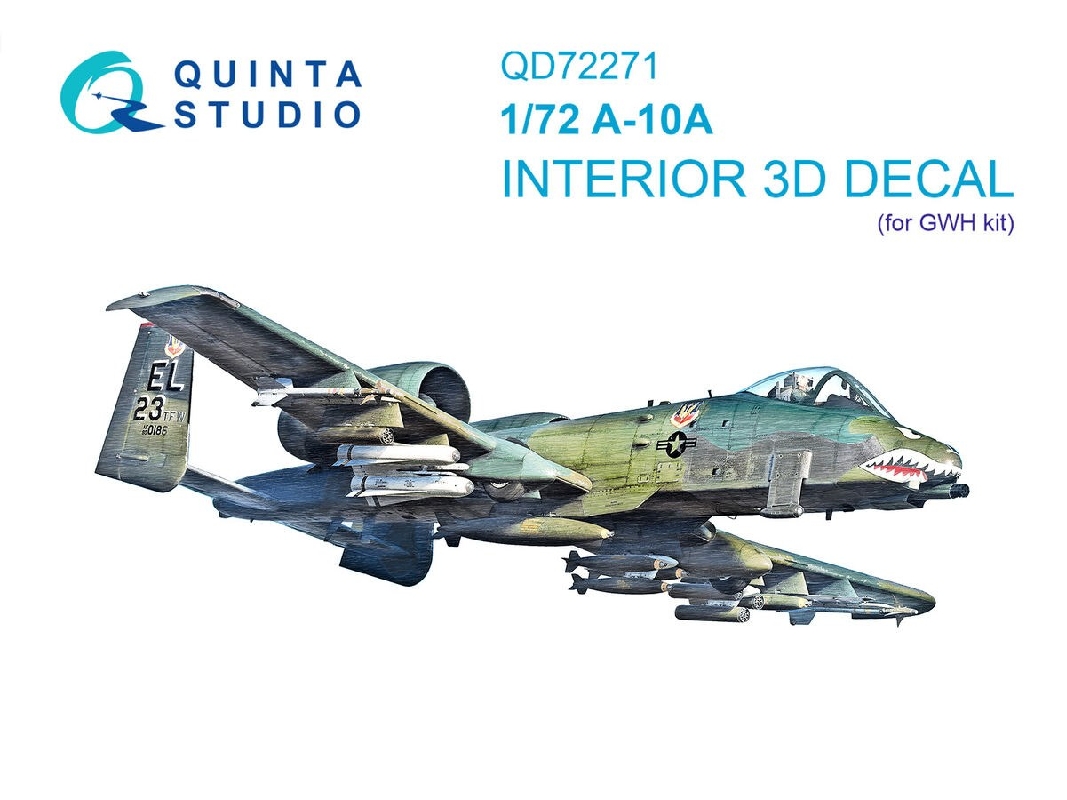 Fairchild A-10 A Thunderbolt Ii - 3d-printed & Coloured Interior (For Gwh Kits) - image 1
