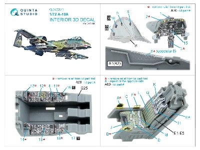 Fairchild A-10 A Thunderbolt Ii - 3d-printed & Coloured Interior (For Gwh Kits) - image 10