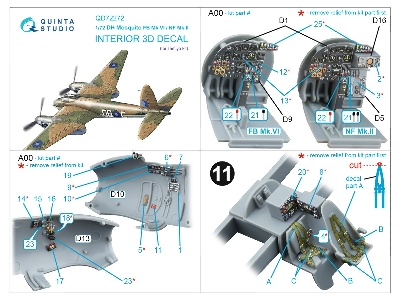 De Havilland Mosquito Fb Mk.Vi / Nf Mk.Ii - 3d-printed & Coloured Interior (For Tamiya Kits) - image 10