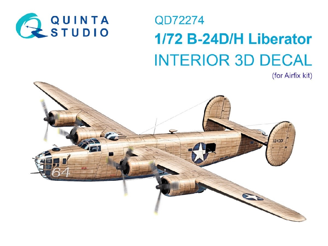 Consolidated B-24 D/H Liberator - 3d-printed & Coloured Interior (For Airfix Kits) - image 1