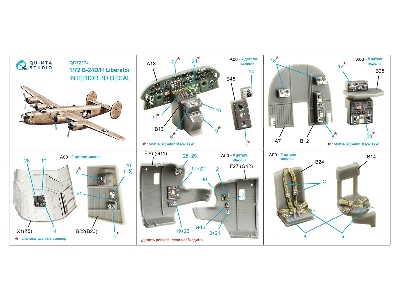 Consolidated B-24 D/H Liberator - 3d-printed & Coloured Interior (For Airfix Kits) - image 11