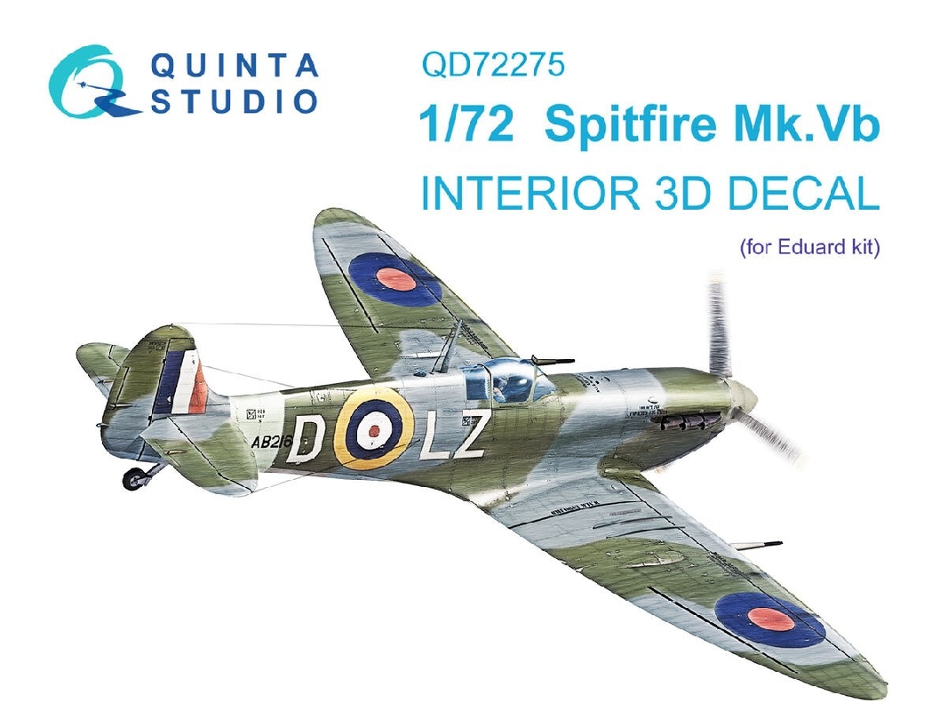 Supermarine Spitfire Mk.Vb - 3d-printed & Coloured Interior On Decal Paper (For Eduard Kits) - image 1