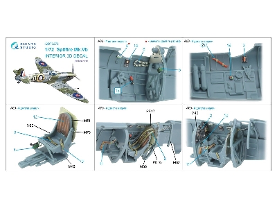 Supermarine Spitfire Mk.Vb - 3d-printed & Coloured Interior On Decal Paper (For Eduard Kits) - image 10