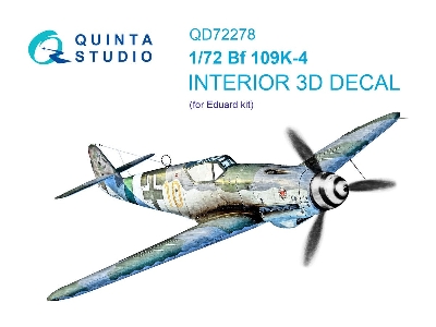 Messerschmitt Bf-109 K-4 - 3d-printed & Coloured Interior On Decal Paper (For Eduard Kits) - image 1