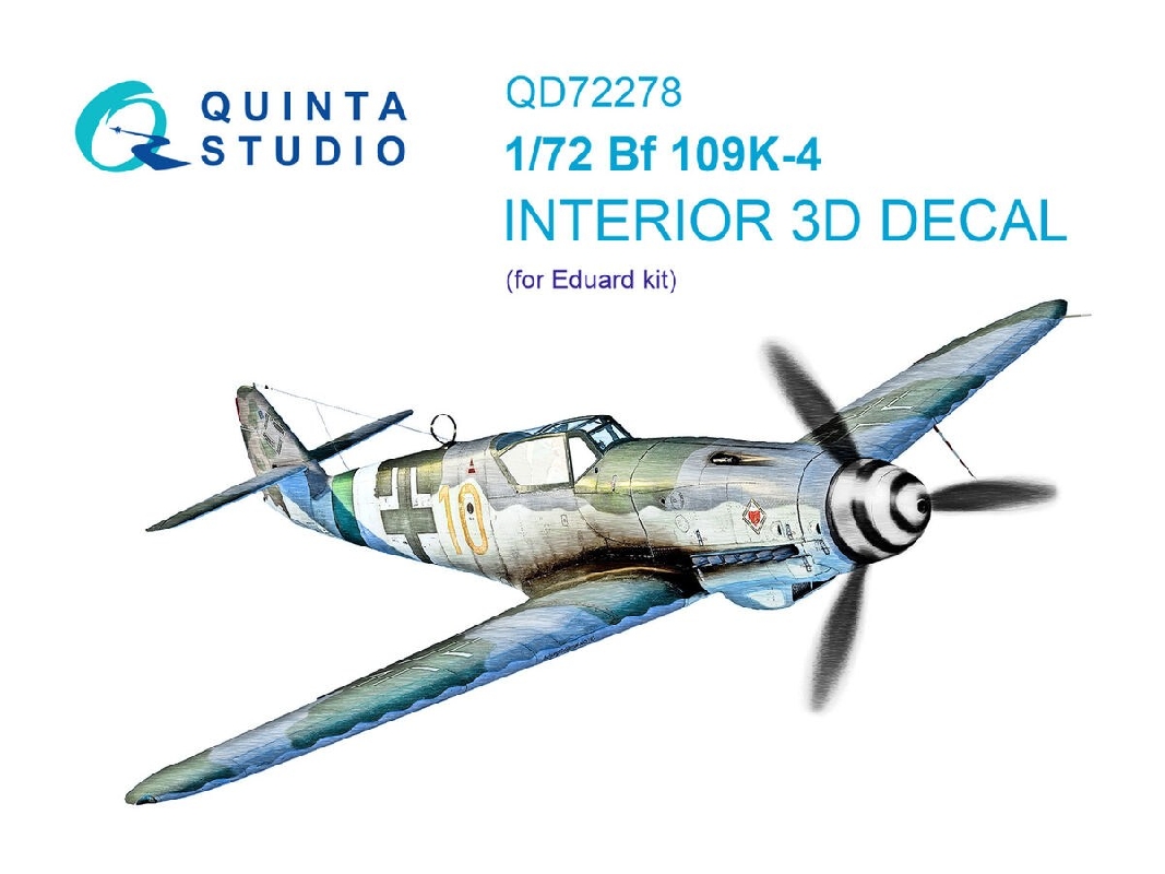 Messerschmitt Bf-109 K-4 - 3d-printed & Coloured Interior On Decal Paper (For Eduard Kits) - image 1