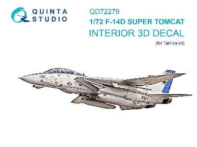 Grumman F-14 D Super Tomcat - 3d-printed & Coloured Interior (For Tamiya Kits) - image 1