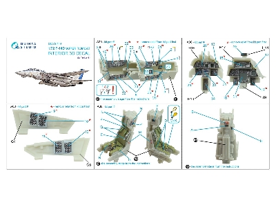Grumman F-14 D Super Tomcat - 3d-printed & Coloured Interior (For Tamiya Kits) - image 11