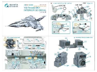 Panavia Tornado Gr.1 - 3d-printed & Coloured Interior With 3d-printed Parts (Small Version / For Italeri Kits) - image 11