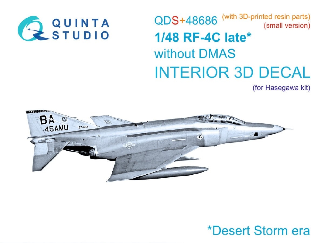 Mcdonnell Douglas Rf-4 C Phantom Ii (Late Without Dmas) - 3d-printed & Coloured Interior With 3d-printed Parts (Small Version / 