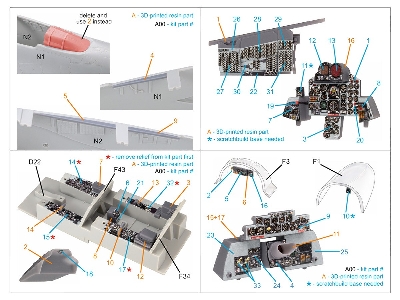 Mcdonnell Douglas Rf-4 C Phantom Ii (Late Without Dmas) - 3d-printed & Coloured Interior With 3d-printed Parts (Small Version / 