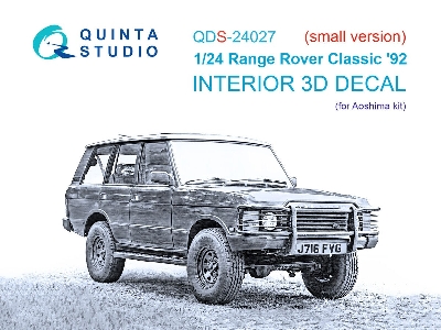 Range Rover Classic 1992 - 3d-printed & Coloured Interior (For Aoshima Kits / Small Version) - image 1
