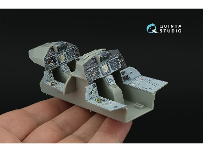 Eurofighter Typhoon Twin-seater (Powered-up Displays) - 3d-printed & Coloured Interior (For Trumpeter Kits / Small Version) - im