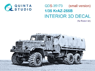 Kraz-255b - 3d-printed & Coloured Interior (Small Version / For Roden Kits) - image 1