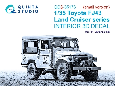 Toyota Fj43 Land Cruiser Series - 3d-printed & Coloured Interior (Small Version / For Ak Interactive Kits) - image 1
