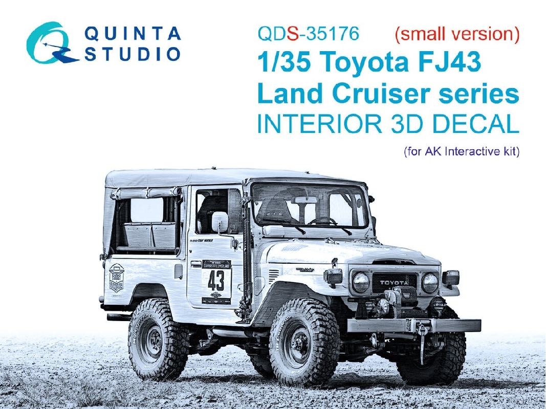 Toyota Fj43 Land Cruiser Series - 3d-printed & Coloured Interior (Small Version / For Ak Interactive Kits) - image 1