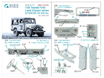 Toyota Fj43 Land Cruiser Series - 3d-printed & Coloured Interior (Small Version / For Ak Interactive Kits) - image 11