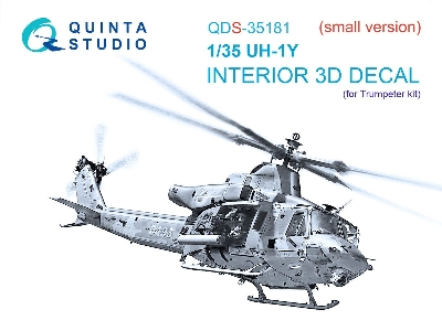Bell Uh-1 Y Venom - 3d-printed & Coloured Interior (Small Version / For Trumpeter Kits) - image 1
