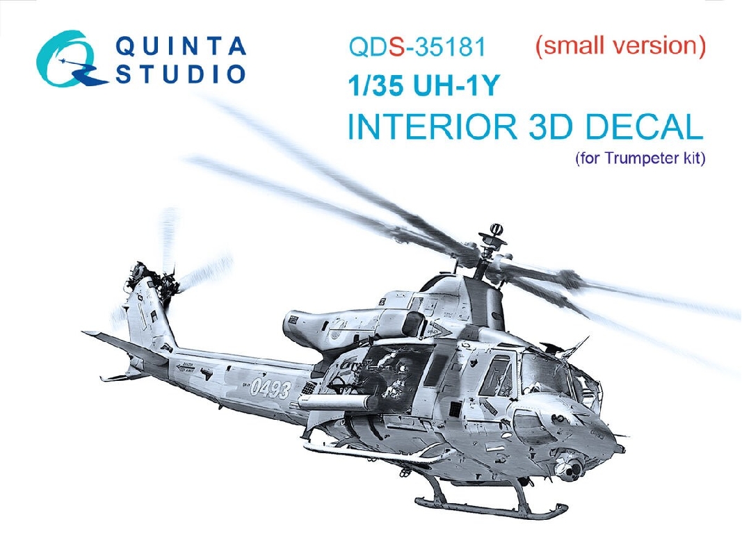 Bell Uh-1 Y Venom - 3d-printed & Coloured Interior (Small Version / For Trumpeter Kits) - image 1