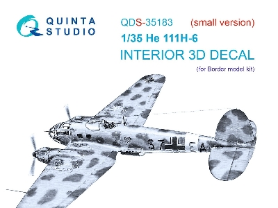 Heinkel He-111 H-6 - 3d-printed & Coloured Interior (Small Version / For Border Model Kits) - image 1