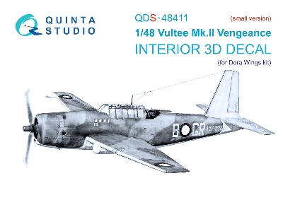 Vultee Mk.Ii Vengeance - 3d-printed & Coloured Interior (Small Version / For Dora Wings Kits) - image 1