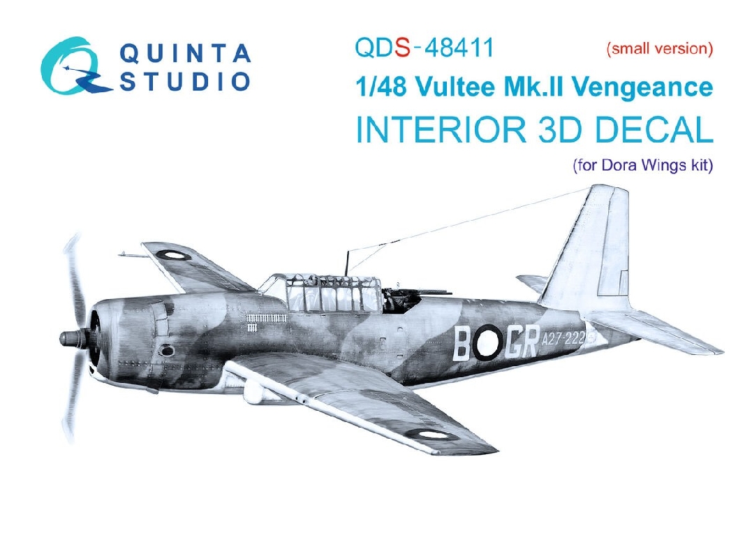 Vultee Mk.Ii Vengeance - 3d-printed & Coloured Interior (Small Version / For Dora Wings Kits) - image 1