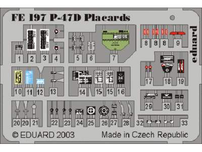 P-47D placards 1/48 - - image 1