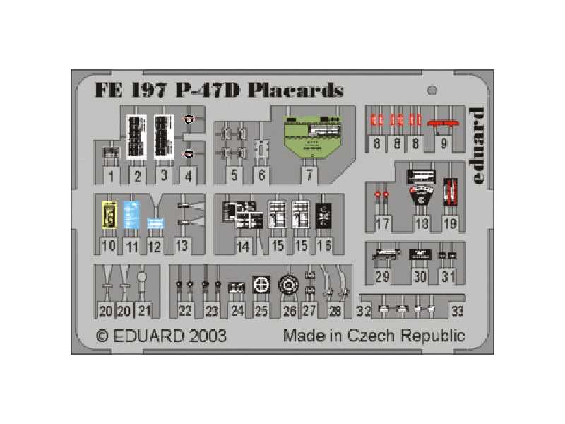 P-47D placards 1/48 - - image 1