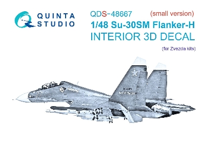 Sukhoi Su-30 Sm - 3d-printed & Coloured Interior Small Version (For Zvezda Kits) - image 1