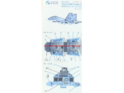 Sukhoi Su-30 Sm - 3d-printed & Coloured Interior Small Version (For Zvezda Kits) - image 9