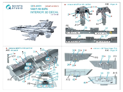 Lockheed Martin F-16 I Sufa - 3d-printed & Coloured Interior (Small Version / For Gwh Kits) - image 3