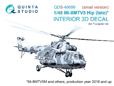 Mil Mi-8mtv5 (Late) - 3d-printed & Coloured Interior On Decal Paper (For Trumpeter Kits / Small Version) - image 1