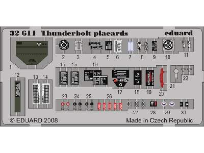 P-47D placards S. A. 1/32 - Trumpeter - image 1