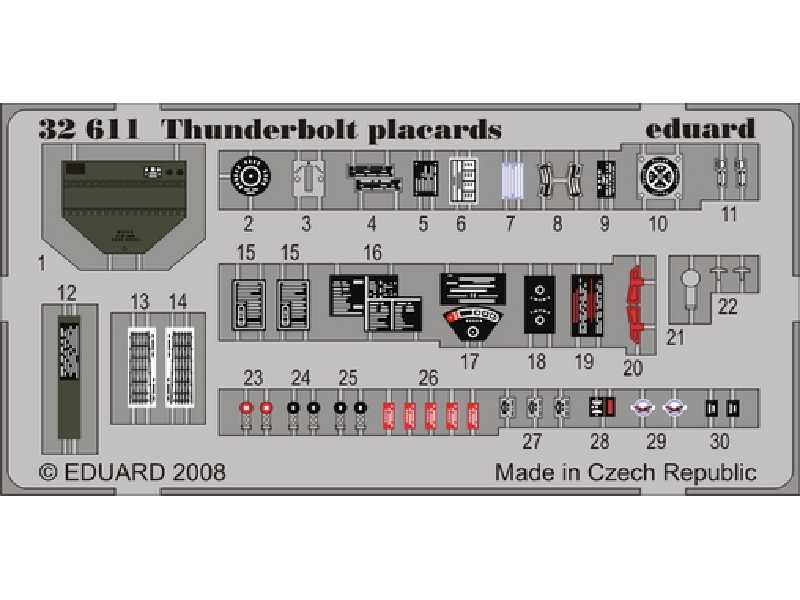 P-47D placards S. A. 1/32 - Trumpeter - image 1