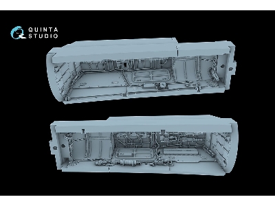 Sukhoi Su-30 Sm - Complete Wheel Wells With 3d-printed Resin Parts (For Zvezda Kits) - image 11