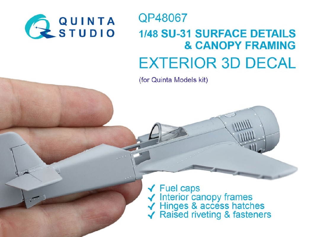 Sukhoi Su-31 - Surface Details & Canopy Framing (For Quinta Models Kits) - image 1