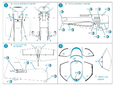 Sukhoi Su-31 - Surface Details & Canopy Framing (For Quinta Models Kits) - image 9