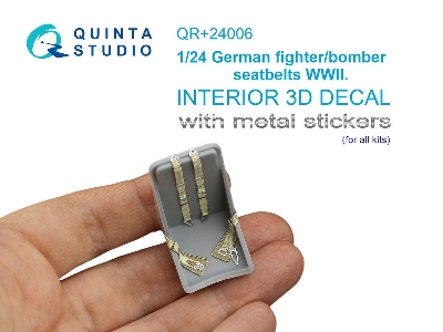 German Wwii Fighter / Bomber Seat Belts With Metal Buckles (For All Kits) - image 1