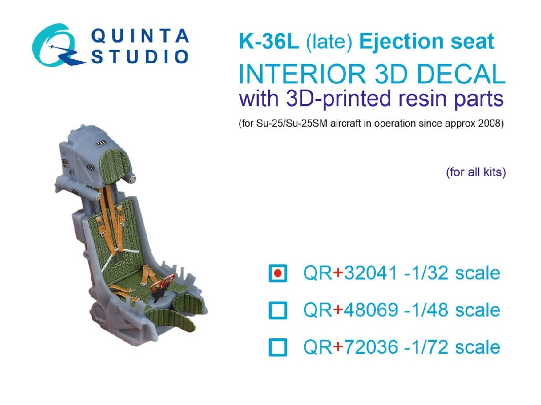 K-36l (Late) Ejection Seat - For Su-25 / Su-25sm Aircraft Since 2008 (For All Kits) - image 1