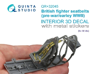 British Pre-war/Early Wwii Fighter Seatbelts With Metal Buckles (For All Kits) - image 1