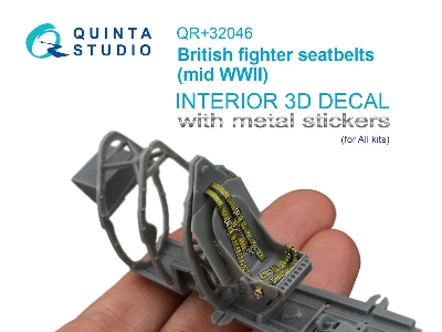 British Mid Wwii Fighter Seatbelts With Metal Buckles (For All Kits) - image 1