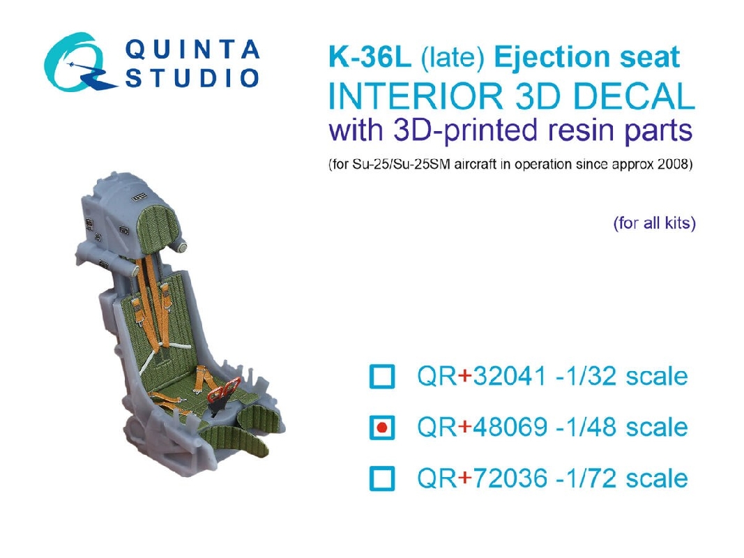 K-36l (Late) Ejection Seat - For Su-25 / Su-25sm Aircraft Since 2008 (For All Kits) - image 1