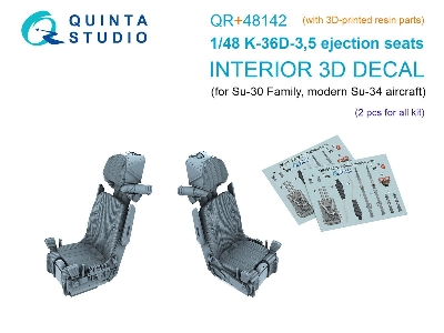 K-36d-3,5 Ejection Seats (2 Pcs) For Su-30 Family And Su-34 (For All Kits / 3d-printed) - image 1