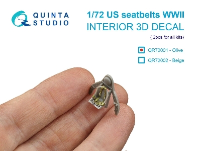 Us Wwii Seatbelts - Olive Color For 2 Seats (For All Kits) - image 1