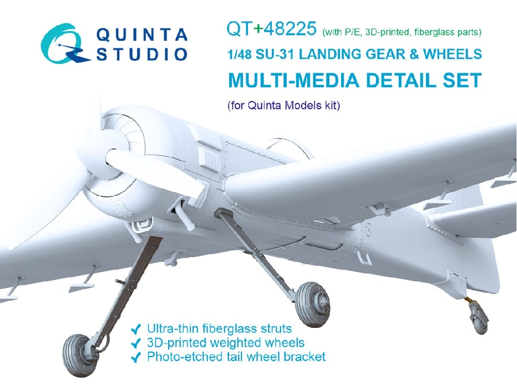 Sukhoi Su-31 - Landing Gear & Wheels With Pe And Fiberglass Parts (For Quinta Studio Kits) - image 1