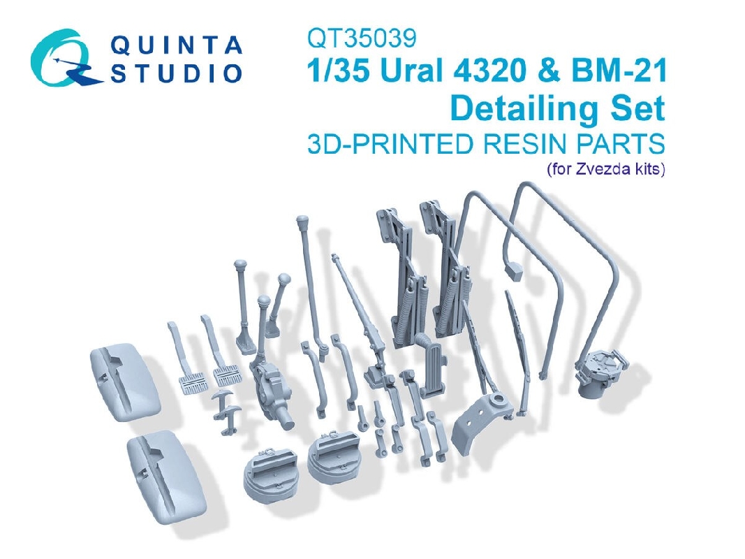 Ural 4320 And Bm-21 - Detailing Set (For Zvezda Kits / 3d-printed) - image 1