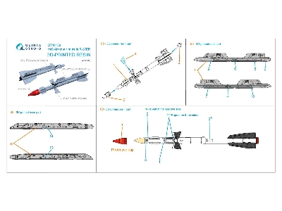 R-27er Air-to-air Missiles With Launchers - 3d-printed (2 Pcs / For All Kits) - image 7
